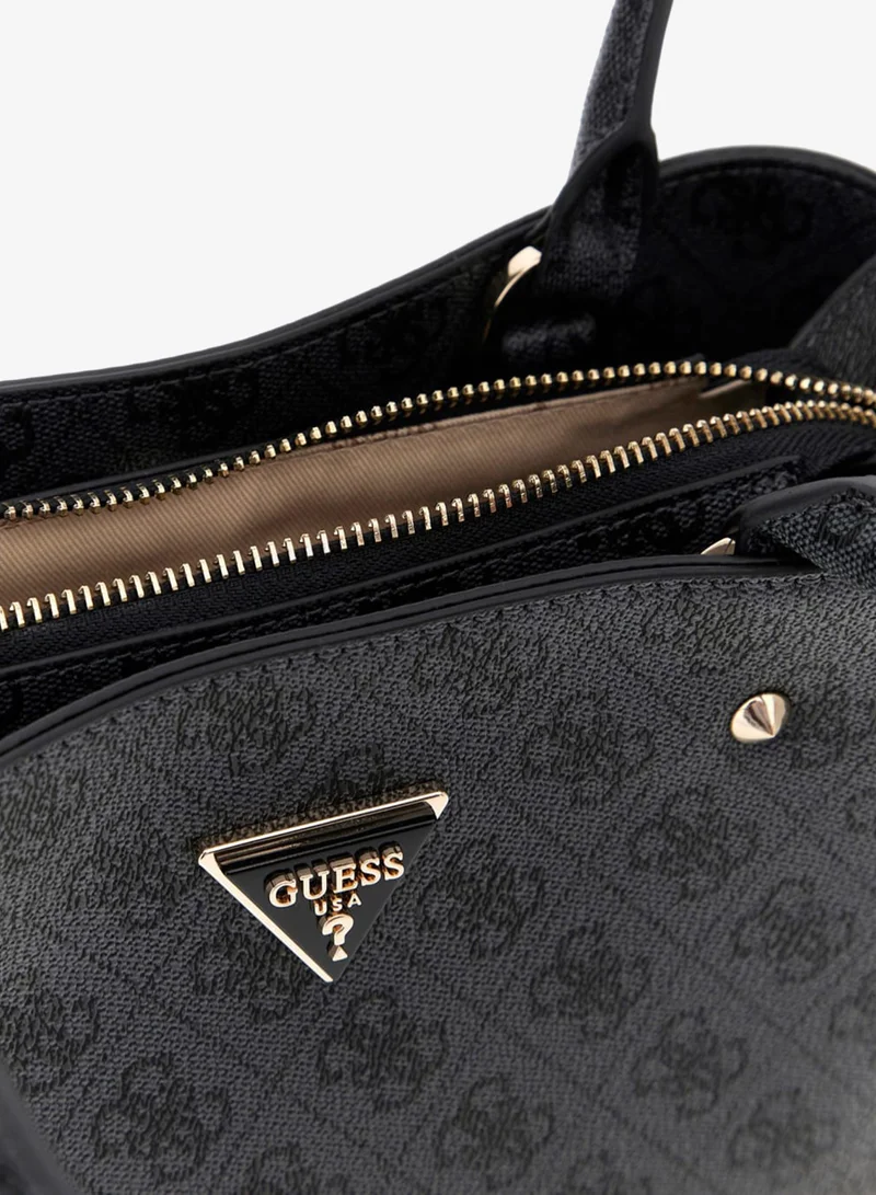 GUESS  Meridian Logo Detail Satchel for Women | Best Price UAE