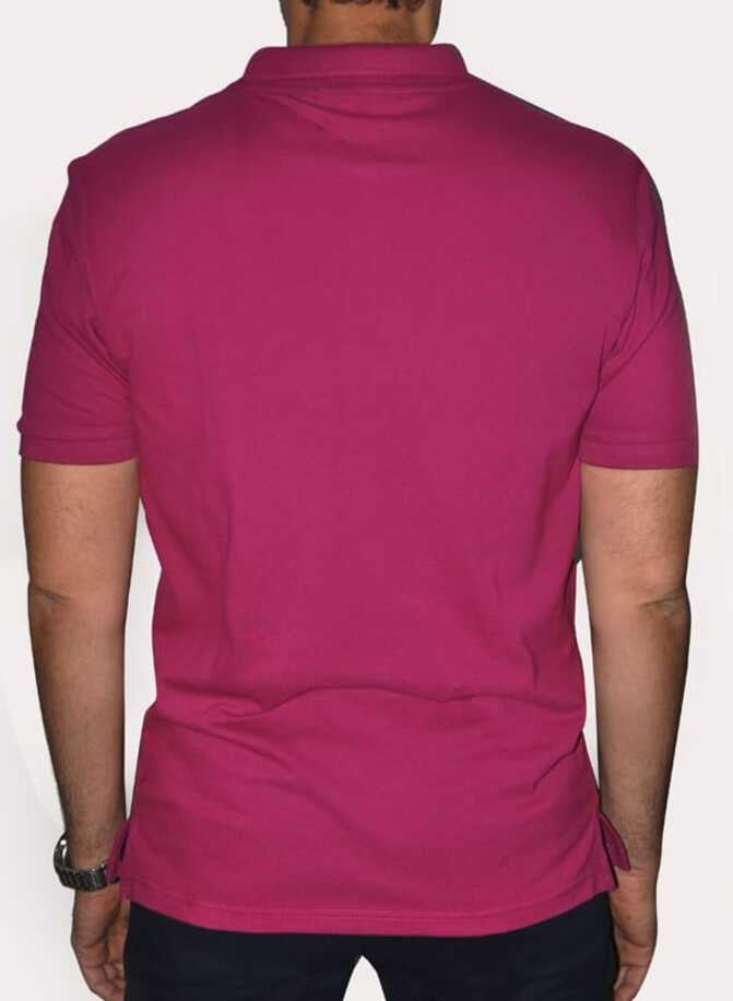 Jupiter Casual Polo T-Shirt - Fuchsia  - Image 3