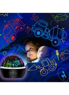 MINGKIDS Night Light For Kids,2 In 1 Rotating Projector Lamp With Dino&Vehicles Theme,Baby Night Light Ceiling Projector For Bedroom Kids Room Decor  - Image 3