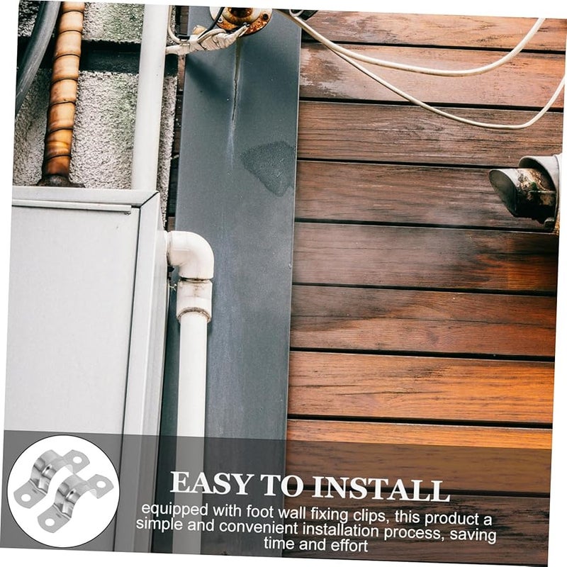 25 قطعة من مشبك الكابل الثقيل من الفولاذ المقاوم للصدء على شكل حرف U لتركيب الأنابيب والأسلاك والحبال، مشابك دعم الأنابيب - Image 4