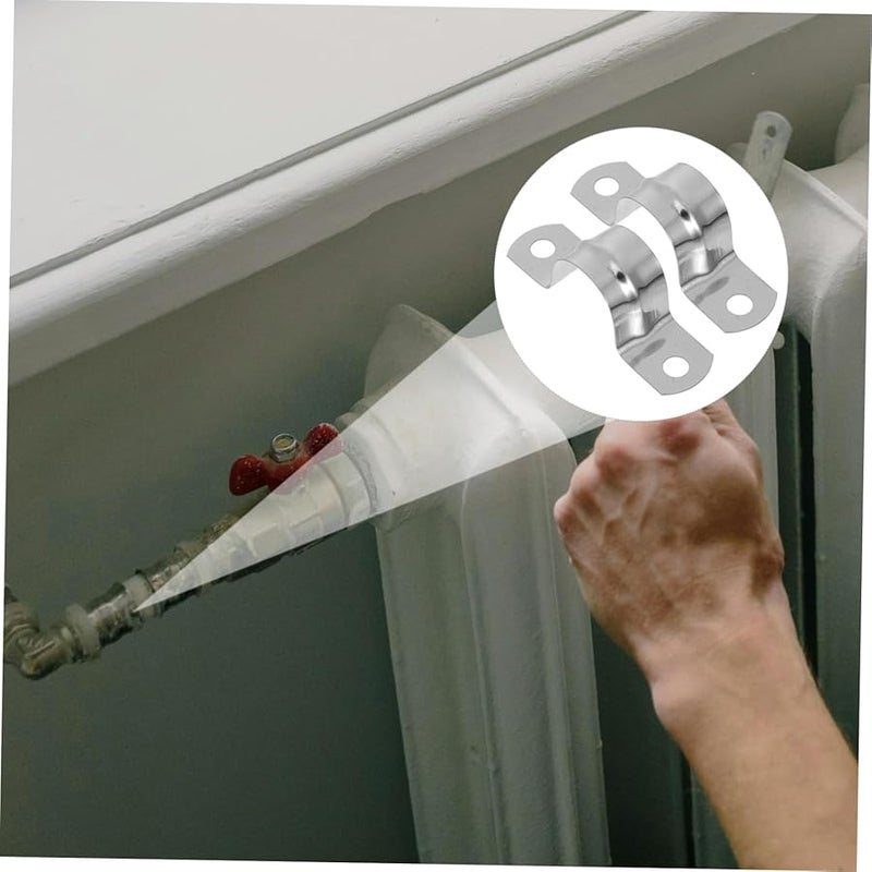 25 قطعة من مشبك الكابل الثقيل من الفولاذ المقاوم للصدء على شكل حرف U لتركيب الأنابيب والأسلاك والحبال، مشابك دعم الأنابيب - Image 5