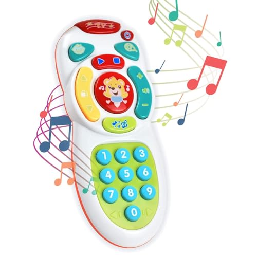 PLUSPOINT Baby Musical Remote Control Shape Toy Smart Toys Learning Remote with Light Music for Baby Musical Educational Toys for One Year Old Infants Toddlers Kids, Multicolor - Image 1