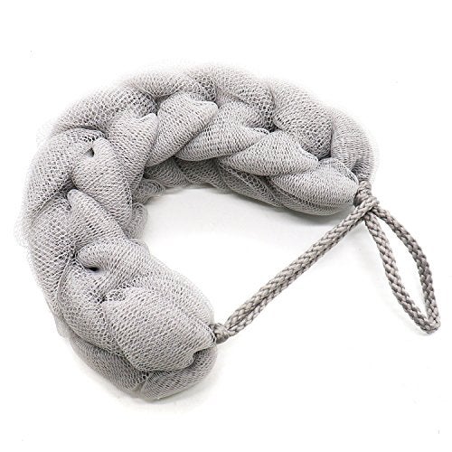 DIMROM 2 Pcs Exfoliating Bath Sponge Shower Pouf Loofah Back Scrubber Mesh Strap Skin Washer with Rope Handles - Image 3