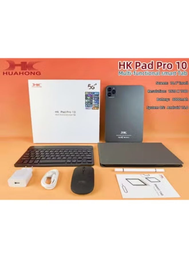 HK Pad Pro 10 | 10.1-Inch Android 15 Smart Tablet PC with Keyboard | Dual SIM | 16GB RAM + 1TB Storage | 8000mAh Battery | 5G Wi-Fi | Large Screen Smart Pad for Gaming, Study, Work & Business - Image 3