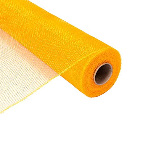 GiftWrap Etc Summer Wreath Maker Deco Mesh - 10" x 10 Yards, Yellow Gold, Wedding, Swag, Tree Topper, Anniversary, Fall, Thanksgiving, Christmas Ribbon Roll, Mardi Gras, Easter, Spring - Image 2
