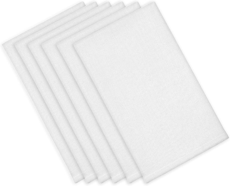 ITOS365 Cotton Dinner Napkins White - 6 Pack (18 inches x18 inches) Soft and Comfortable - Durable Hotel Quality - Ideal for Events and Regular Home Use - Image 1