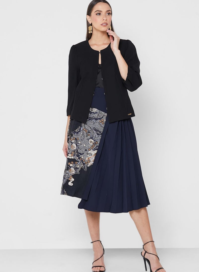 List Printed Tiered High Waist Skirt - Image 1