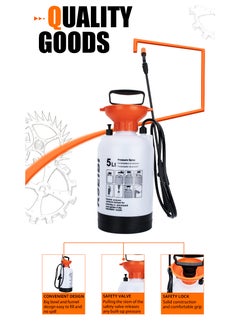 KSEIBI Water Pressure Sprayer 5L, Garden sprayer, Manual pressure sprayer, Fertilizer application sprayer, Garden tools, Plant care sprayer for applications that require spraying water under pressure.  - Image 2