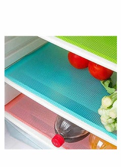 Excefore 6 Pcs Refrigerator Mats,EVA Refrigerator Liners Washable Can Be Cut Refrigerator Pads Fridge Mats Drawer Table Placemats,Shelves Drawer Table Mats,Size 17.6"x11.3",Red/2 Green/2 Blue/2  - Image 1