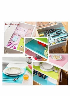 Excefore 6 Pcs Refrigerator Mats,EVA Refrigerator Liners Washable Can Be Cut Refrigerator Pads Fridge Mats Drawer Table Placemats,Shelves Drawer Table Mats,Size 17.6"x11.3",Red/2 Green/2 Blue/2  - Image 4