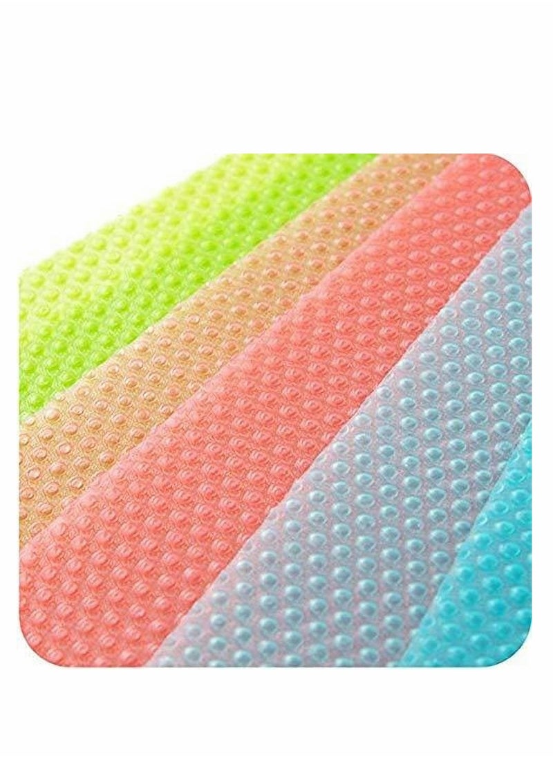Excefore - 6 Pcs Refrigerator Mats,EVA Refrigerator Liners Washable Can Be Cut Refrigerator Pads Fridge Mats Drawer Table Placemats,Shelves Drawer Table Mats,Size 17.6"x11.3",Red/2 Green/2 Blue/2 - Image 1