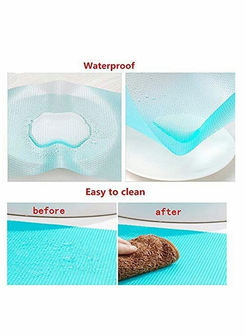 Excefore - 6 Pcs Refrigerator Mats,EVA Refrigerator Liners Washable Can Be Cut Refrigerator Pads Fridge Mats Drawer Table Placemats,Shelves Drawer Table Mats,Size 17.6"x11.3",Red/2 Green/2 Blue/2 - Image 1