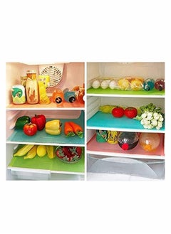 Excefore 6 Pcs Refrigerator Mats,EVA Refrigerator Liners Washable Can Be Cut Refrigerator Pads Fridge Mats Drawer Table Placemats,Shelves Drawer Table Mats,Size 17.6"x11.3",Red/2 Green/2 Blue/2  - Image 2