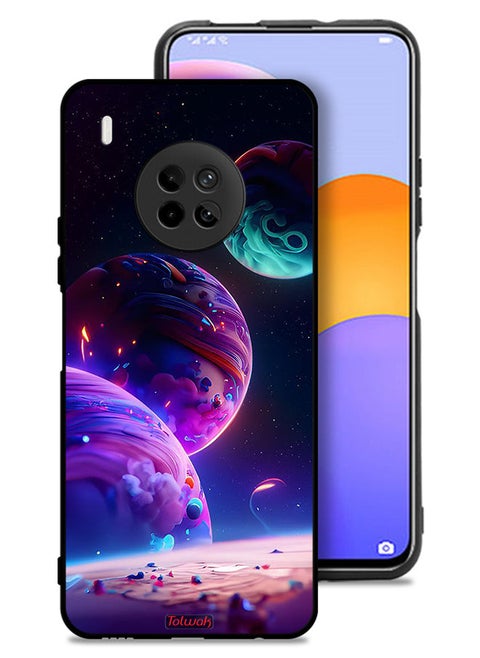 Huawei Y9a Protective Case Cover Planet Pattern
