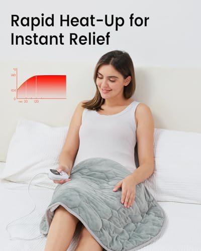 immtree Weighted Heating Pad for Deeper Pain Relief, 7lbs XXXL Size(29x24) with Fast Heat Technology, Heated Blankets for Adults, Relief for Back and Shoulder and Knee - Image 5