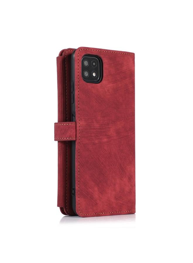 S-TOP Case For Samsung Galaxy A22 5G Dream 9-Card Wallet Zipper Bag Leather Phone Case - Image 3