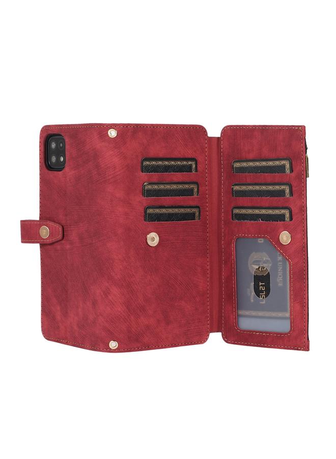 S-TOP Case For Samsung Galaxy A22 5G Dream 9-Card Wallet Zipper Bag Leather Phone Case - Image 5