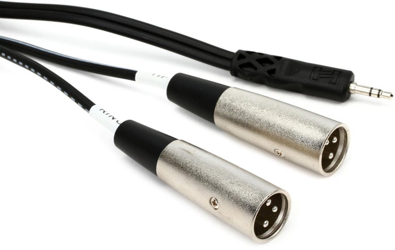 Hosa CYX-402M 3.5 mm TRS to Dual XLR3M Stereo Breakout Cable, 6.5 Feet - Image 3