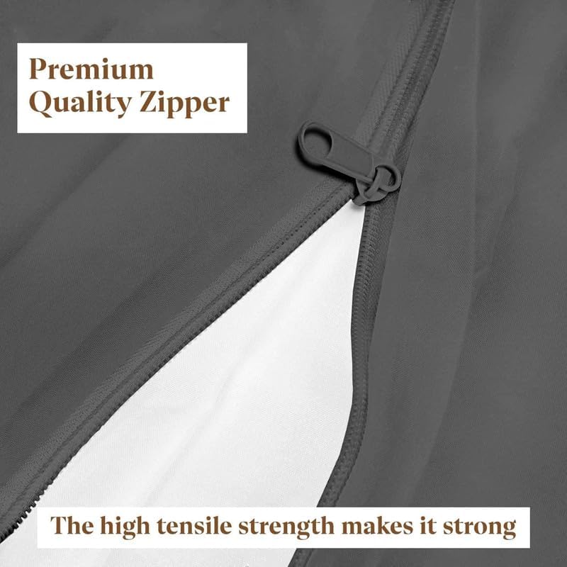 Shreem Linen Zipper Fitted Sheet -16 Inch Extra Deep Pocket, Soft Brushed Microfiber Bottom Sheet, Wrinkle, Shrink & Fade Resistant, Hotel Quality, Dark Grey, Full - Image 4