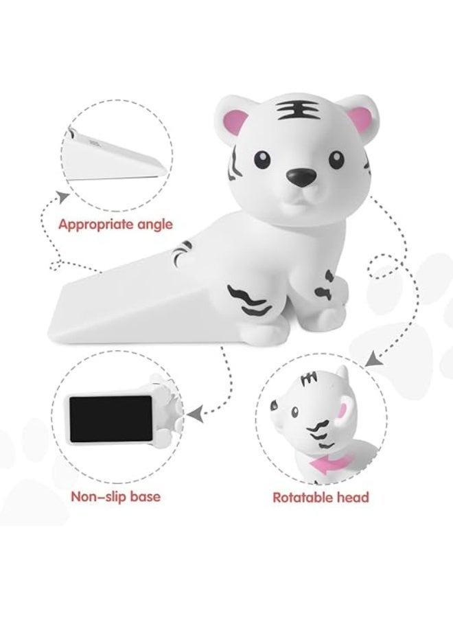 Door Stopper, Cute Wall Protector, Cute Animal Doorstop,Reusable Wall Protectors, Silicone Non-Slip Non-Scratching Door Stoppers For Home Kids Bedroom Office On All Surfaces, Floor Decorative (Tiger) - Image 4