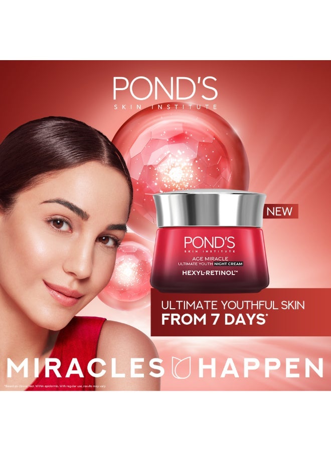 PONDS Age Miracle Ultimate Youth Night Face Cream With Hexyl Retinol 50grams - Image 4