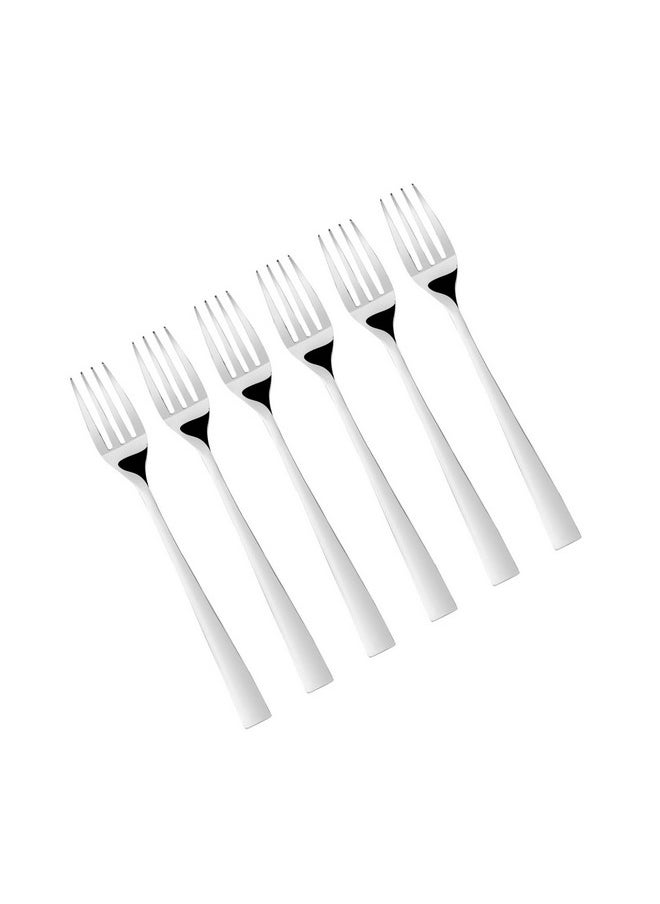 FNS FnS Slimline Stainless Steel Mirror Finish Dinner Fork Set of 6 for Noodles, Dinner Cutlery Set for Home Kitchen and Dinning  - Image 2