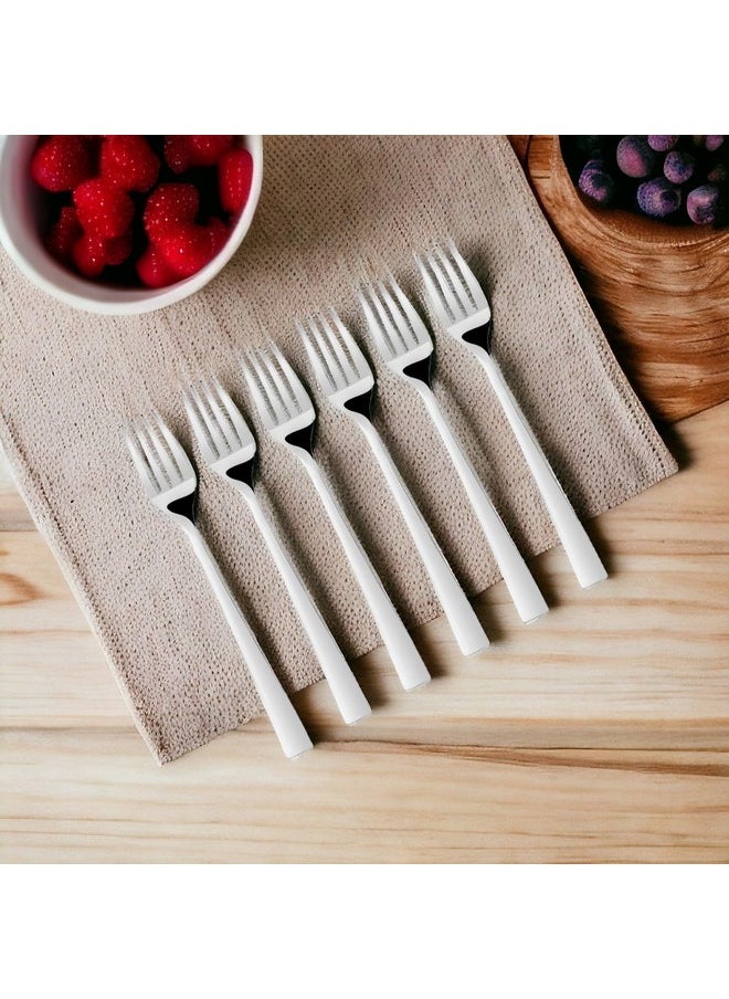 FNS FnS Slimline Stainless Steel Mirror Finish Dinner Fork Set of 6 for Noodles, Dinner Cutlery Set for Home Kitchen and Dinning  - Image 5