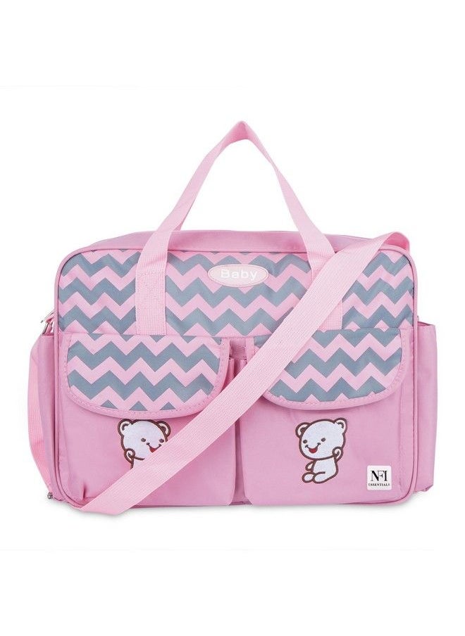 NFI essentials Newborn Baby Diaper Changing Mother Bag Baby Things Carry Bags For Mothers Maternity Hospital Bag For Mom And Baby Daiper Bags Diaper Bags For Mother (Bb 2 Pink)  - Image 1