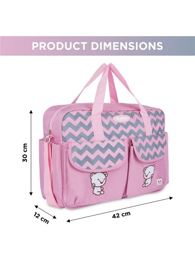 NFI essentials Newborn Baby Diaper Changing Mother Bag Baby Things Carry Bags For Mothers Maternity Hospital Bag For Mom And Baby Daiper Bags Diaper Bags For Mother (Bb 2 Pink)  - Image 5