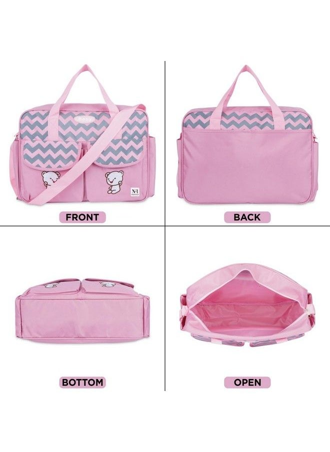 NFI essentials Newborn Baby Diaper Changing Mother Bag Baby Things Carry Bags For Mothers Maternity Hospital Bag For Mom And Baby Daiper Bags Diaper Bags For Mother (Bb 2 Pink)  - Image 3