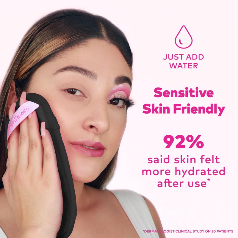 Makeup Eraser The Original MakeUp Eraser Mini PRO, Erase All Makeup With Just Water, Including Waterproof Mascara, Eyeliner, Foundation, Lipstick, Sunscreen and More! Chic Black, 1ct - Image 3