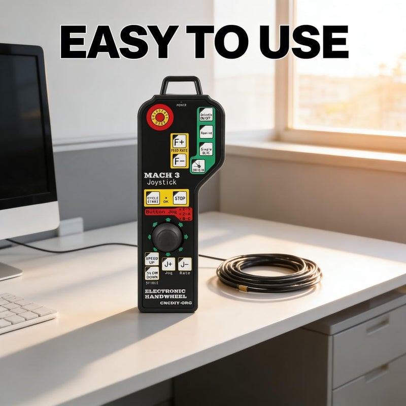 6 Axis CNC USB Breakout Board Manual Controller with Emergency Stop 12V 4 Axis Servo Driver - Image 5