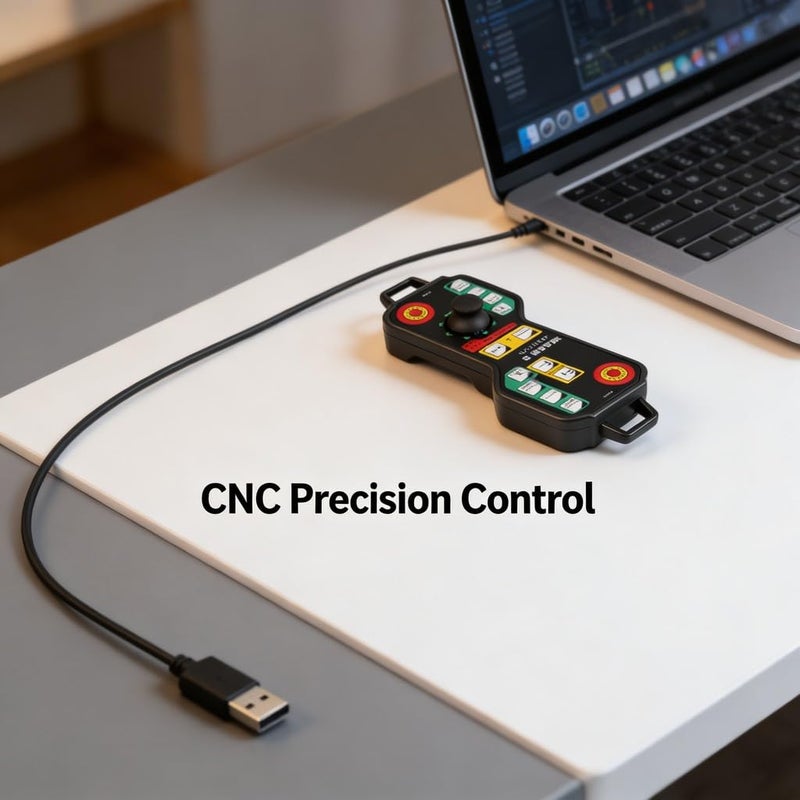 6 Axis CNC USB Breakout Board Manual Controller with Emergency Stop 12V 4 Axis Servo Driver - Image 4