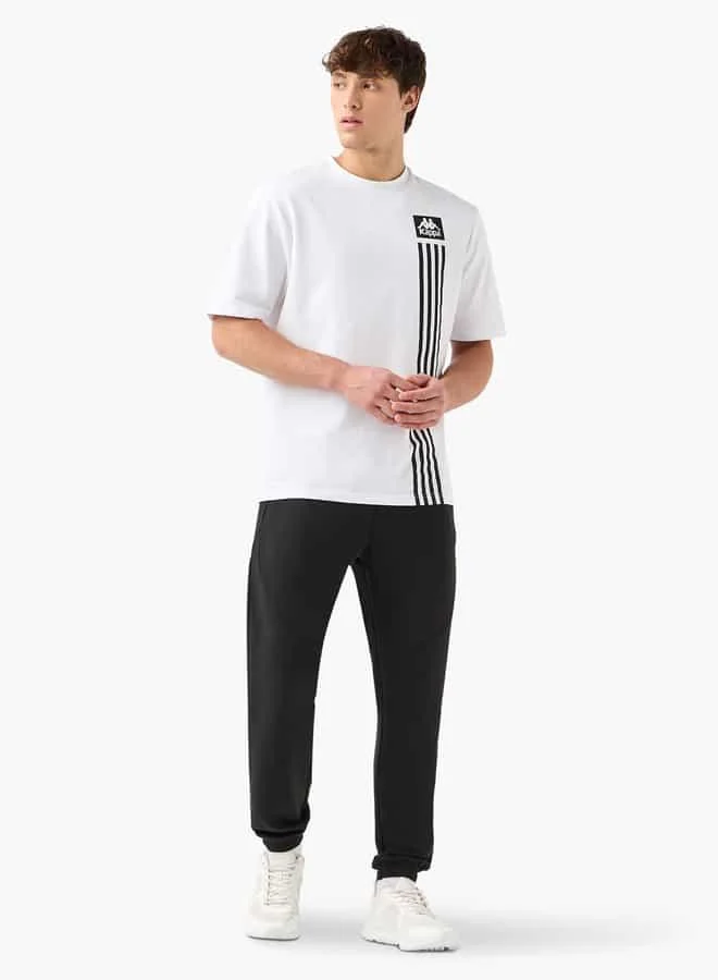 Kappa Kappa Logo Detail Joggers with Drawstring Closure and Pockets