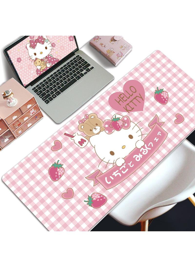 Loquat Hello Kitty Gift For Girls Gaming Mouse Pad Extended Large Mat Desk Pad Stitched Edges Mousepad Long Mouse Pad And Non-Slip Rubber Base Mice Pad 800X300X4mm  - Image 1