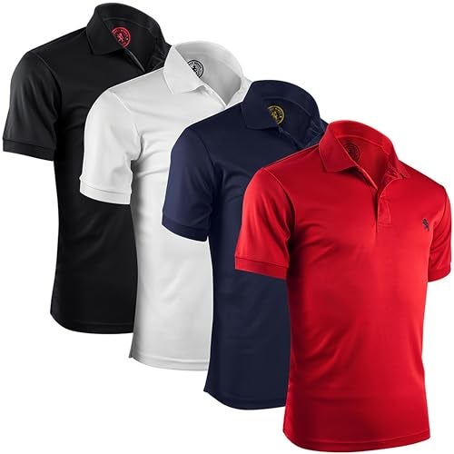 Albert Morris Mens Striped Short Sleeve Polo Shirts 4 Pack - Regular Fit - Multicolor - American Classics - X-Large - Image 1