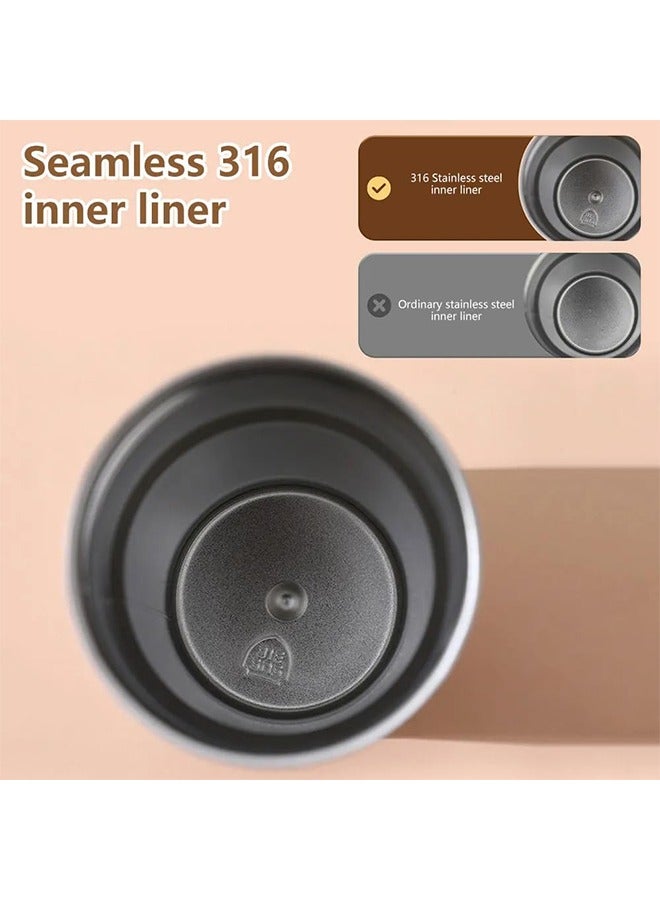 كوب سفر حراري للقهوة مع عرض درجة الحرارة مصنوع من الفولاذ المقاوم للصدأ 316 ومعزول بالتفريغ. - Image 5