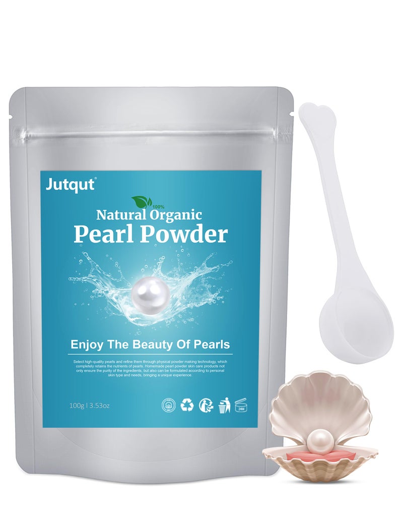 Jutqut Freshwater Pearl Powder Organic, 100g100% Natural Pearl Powder,DIY Skincare â€”DIY Antioxidant, Deep Cleansing, Pore-Shrinking, Anti-Aging Mask - Image 1