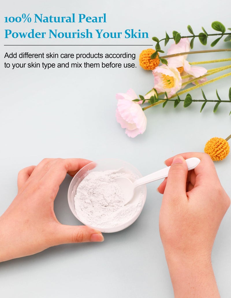 Jutqut Freshwater Pearl Powder Organic, 100g100% Natural Pearl Powder,DIY Skincare â€”DIY Antioxidant, Deep Cleansing, Pore-Shrinking, Anti-Aging Mask - Image 3