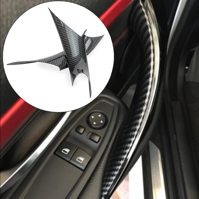 WEILEITE Interior Inner Inside Sticky Door Pull Handle Cover Fit BMW 320328330335M3 3 Series F30F31F34F80 20122018 418420428430435M4 4 Series F32F33F36F82F83 20132019Carbon Fiber