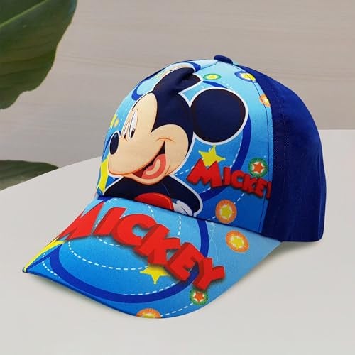 VRITRAZ Polyester Cartoon Character Printed Little Baseball Cap for Kids, Baby Girls & Boys 3-12 Years, Blue - Image 3