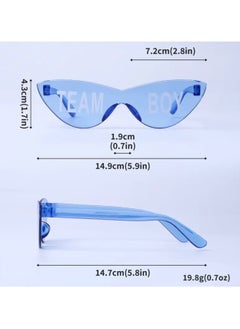 Just Quality 2pcs Sunglasses Pink And Blue For Gender Reveal Party Gender Reveal Ideas Cat Eye Sunglasses Team Boy/Girl  - Image 2