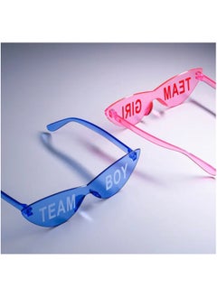 Just Quality 2pcs Sunglasses Pink And Blue For Gender Reveal Party Gender Reveal Ideas Cat Eye Sunglasses Team Boy/Girl  - Image 3