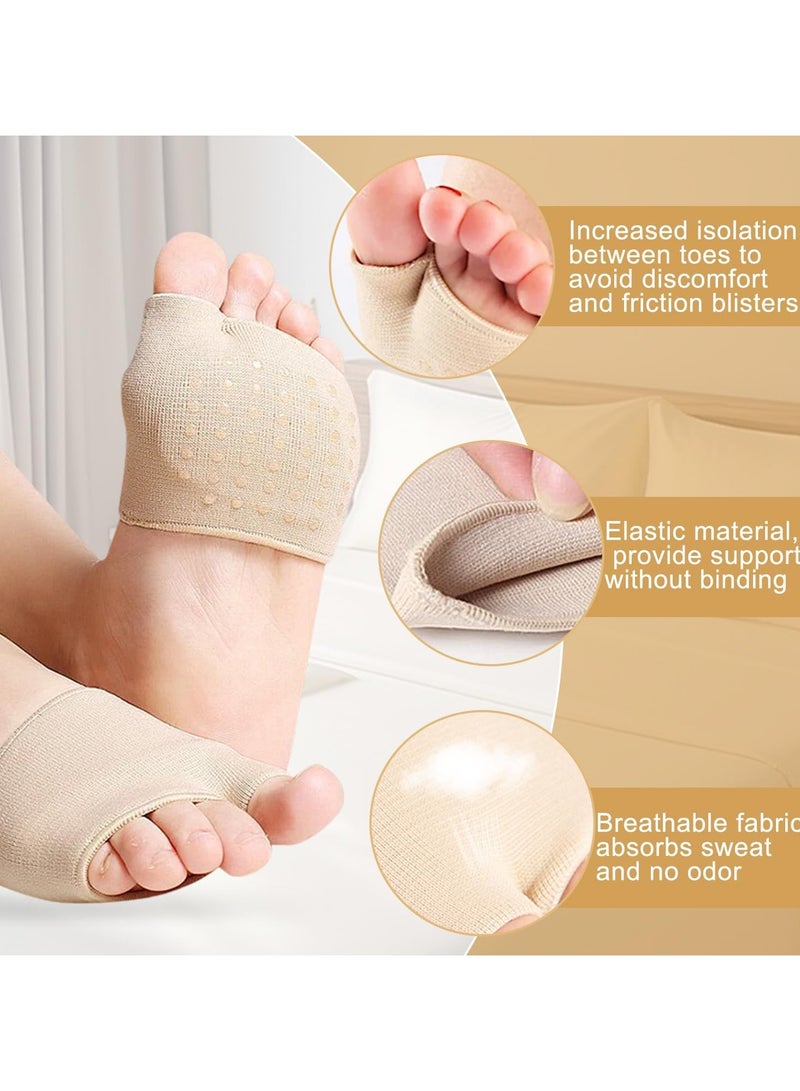 CMGTYYD 2Pcs Metatarsal Pads, Metatarsal Pads for Men Women Breathable Soft Metatarsalgia Pads, Ball of Foot Cushion Pads Metatarsal Support, Oblique Threaded Foot Support Anti-Slip Metatarsalgia Insoles - Image 4