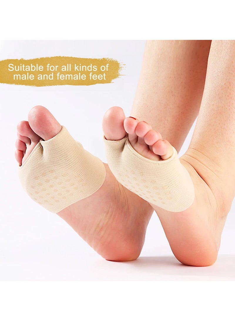 CMGTYYD 2Pcs Metatarsal Pads, Metatarsal Pads for Men Women Breathable Soft Metatarsalgia Pads, Ball of Foot Cushion Pads Metatarsal Support, Oblique Threaded Foot Support Anti-Slip Metatarsalgia Insoles - Image 3