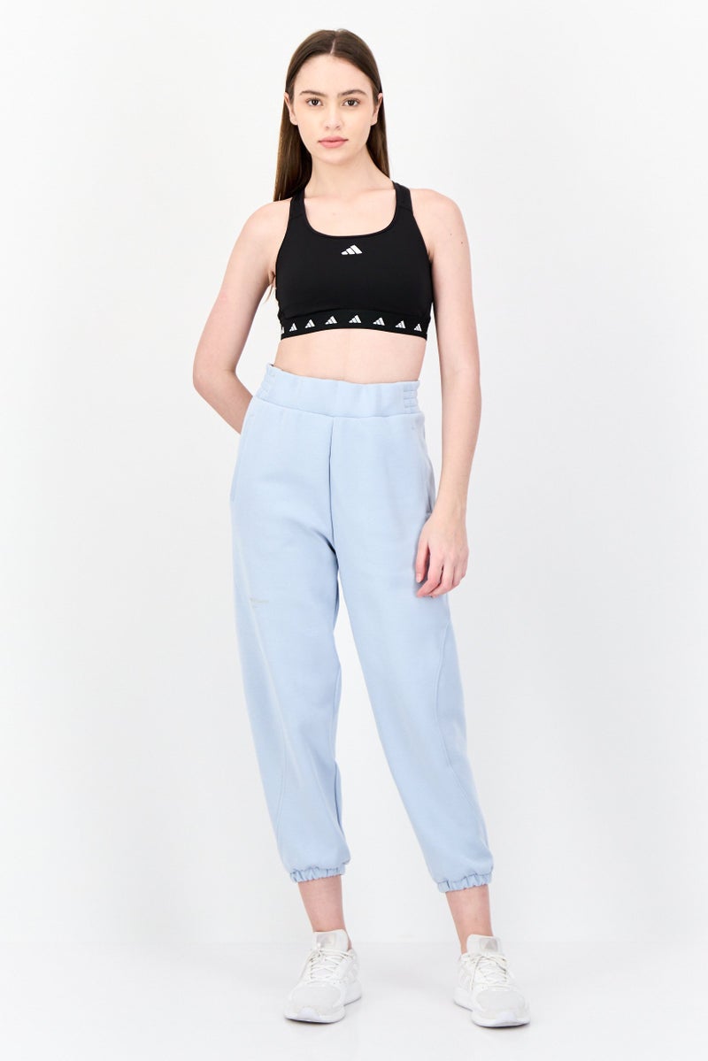 Adidas Women Sportswear Fit Embroidered Logo Outdoor Sweatpants, Pale Blue - Image 4