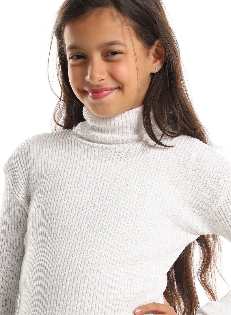 سيزار هاي كول صوف بناتي برقبة عالية - Image 3