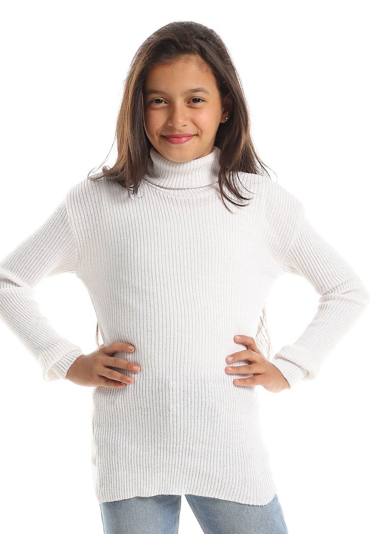 سيزار هاي كول صوف بناتي برقبة عالية - Image 1