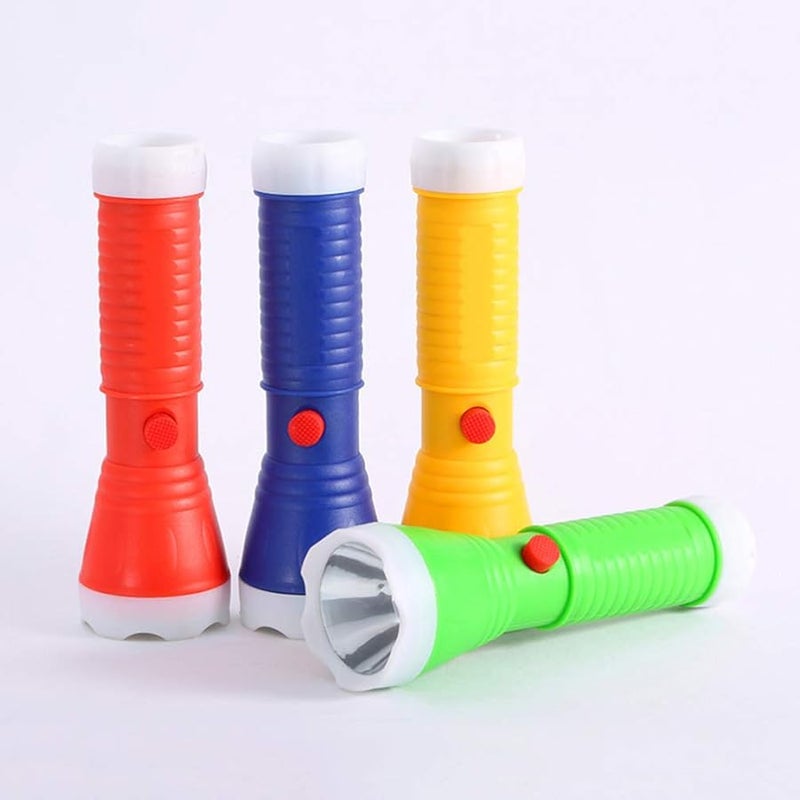 4Pcs Mini LED Flashlights Assorted Colors for Outdoor Hiking Camping Party Favors - Image 3