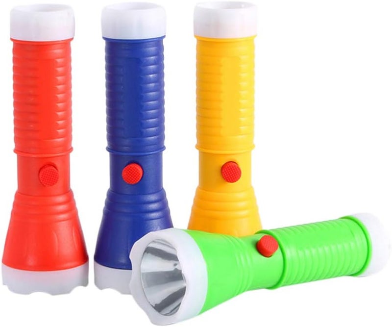 4Pcs Mini LED Flashlights Assorted Colors for Outdoor Hiking Camping Party Favors - Image 2